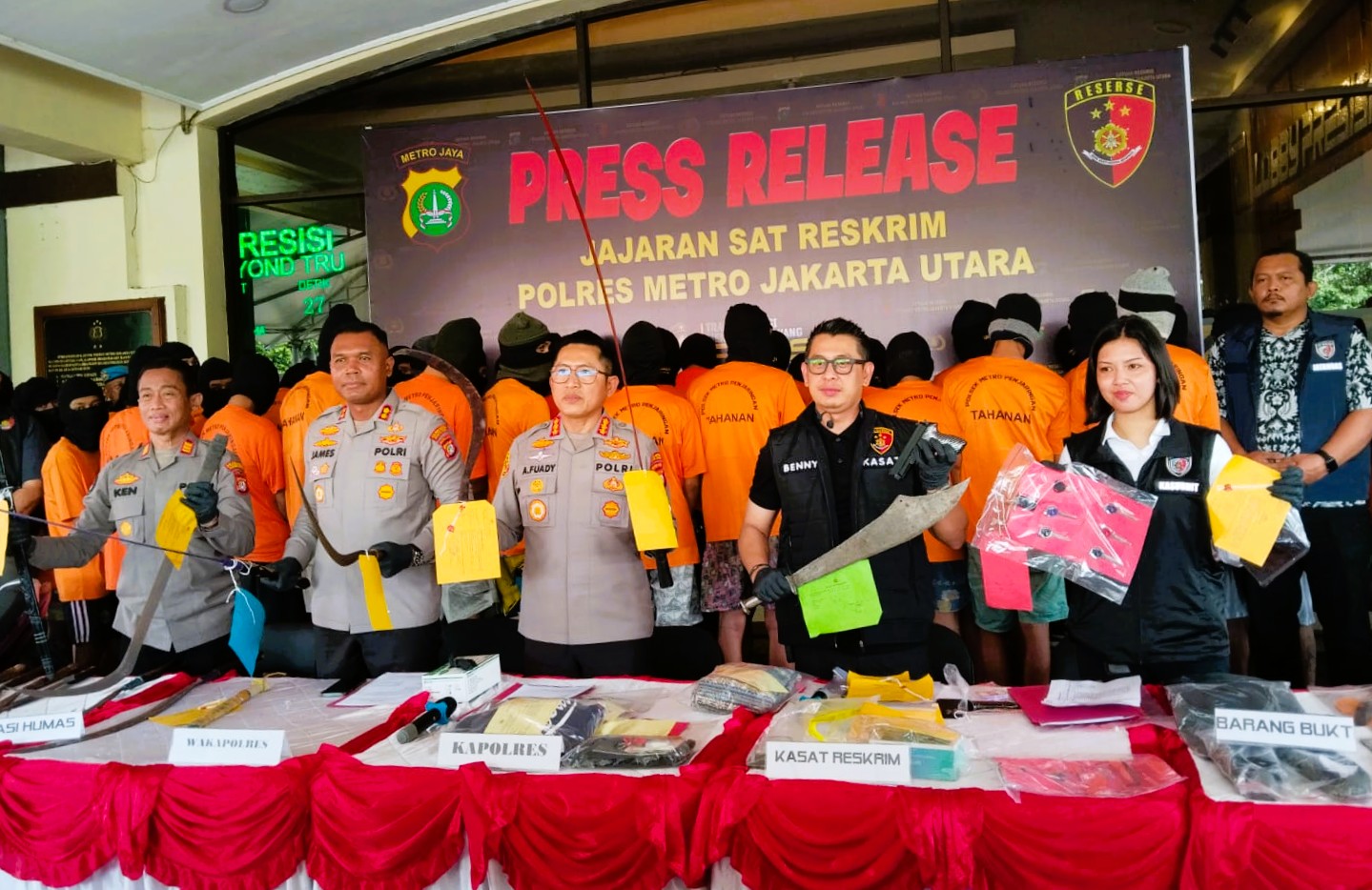 Polres Metro Jakarta Utara Gelar Press Release: Ungkap Berbagai Kasus Kriminal Sepanjang Januari 2025