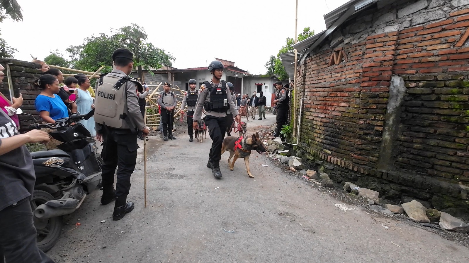 Kerahkan Unit K-9, Polda NTB Gerebek Kampung Narkoba dan Amankan 29,72 Gram Sabu